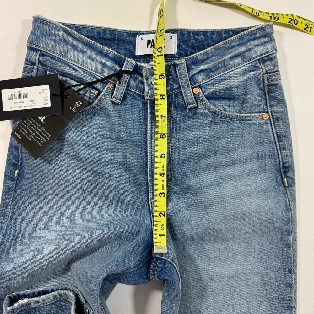 New Paige Sarah High Waist Ankle Straight Leg Jeans Magnifique - Picture 10 of 11